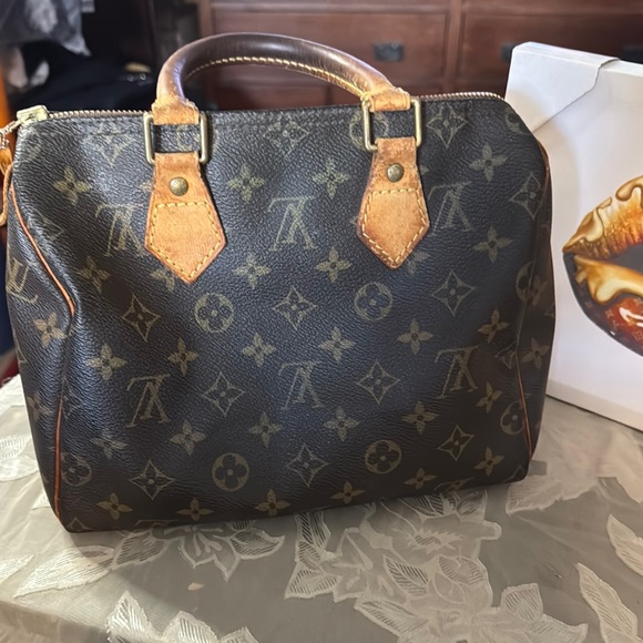 Louis Vuitton Monogram Speedy 25 Brown and Tan Bag ♥️ - Picture 1 of 13